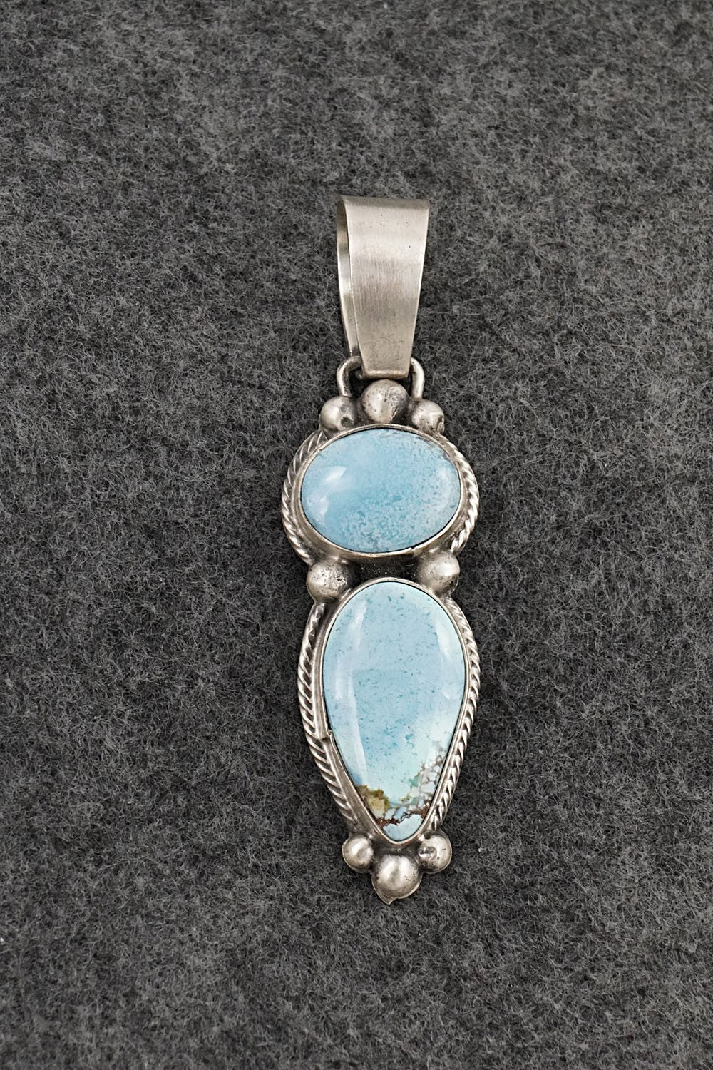 Turquoise & Sterling Silver Pendant - Bobby Johnson