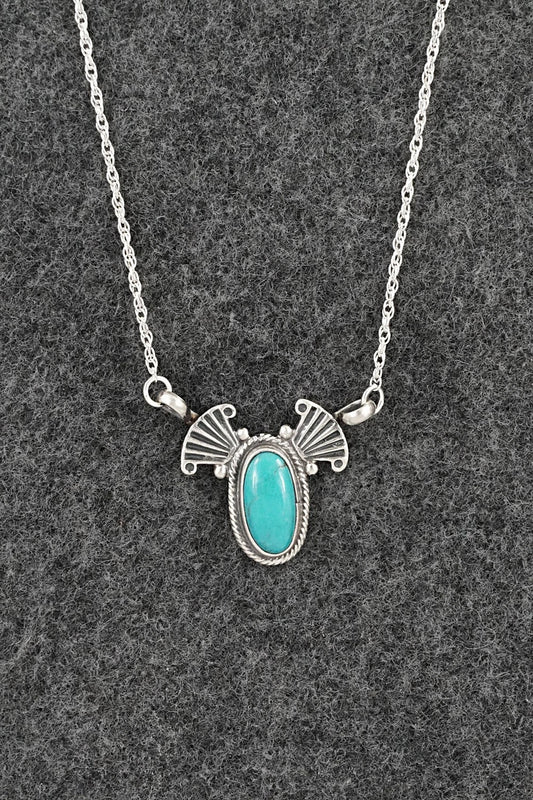 Turquoise & Sterling Silver Necklace - Verley Betone