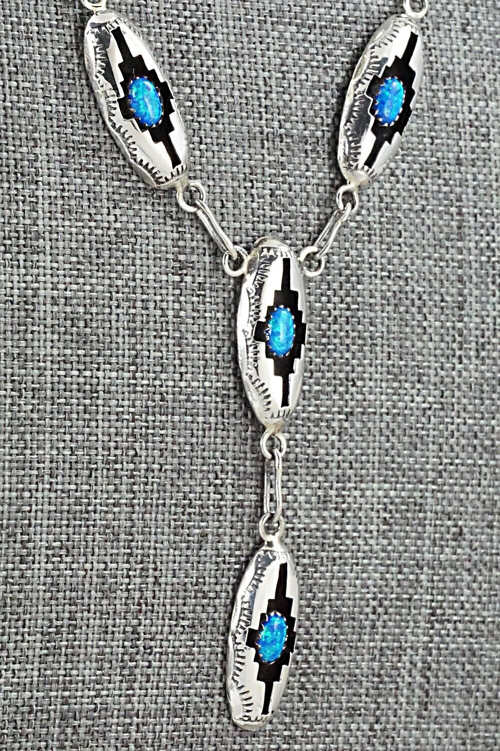 Opalite & Sterling Silver Necklace and Earrings Set - Felix Perry