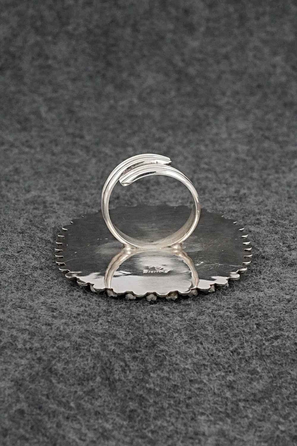 Turquoise & Sterling Silver Ring - Philena Byjoe - Size 8, Adj.