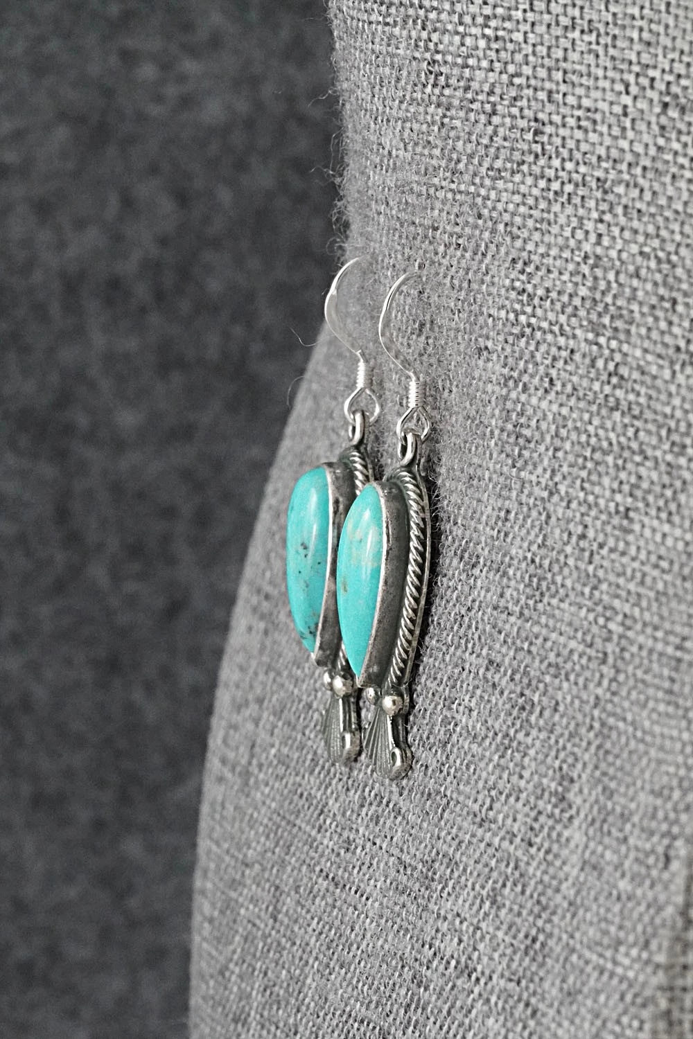 Turquoise & Sterling Silver Earrings - Verley Betone
