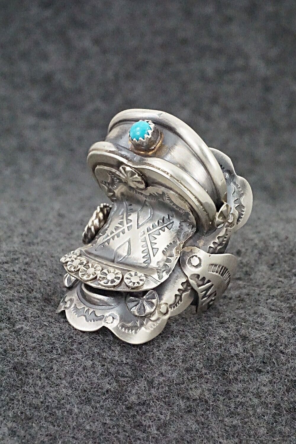 Turquoise & Sterling Silver Ring - Tim Yazzie - Size 9