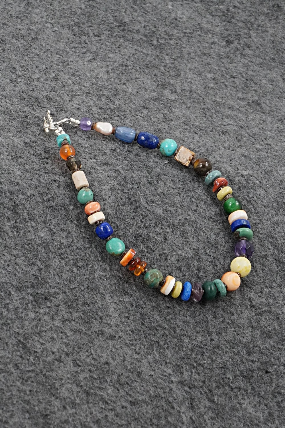 Multi-Stone & Sterling Silver Bracelet - Helen Tsosie