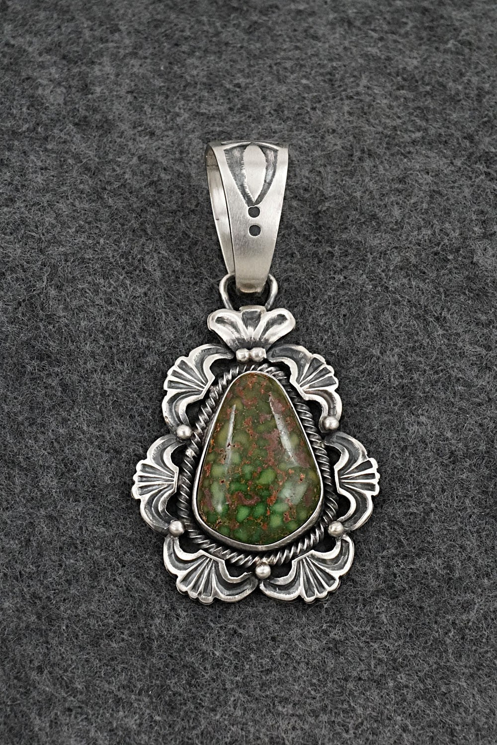 Turquoise & Sterling Silver Pendant - Mark Yazzie