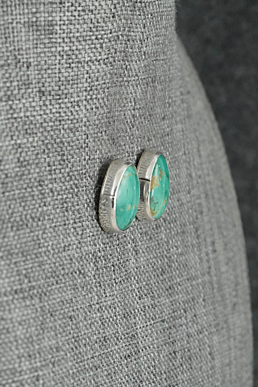 Turquoise & Sterling Silver Earrings - Rosemary Saunders