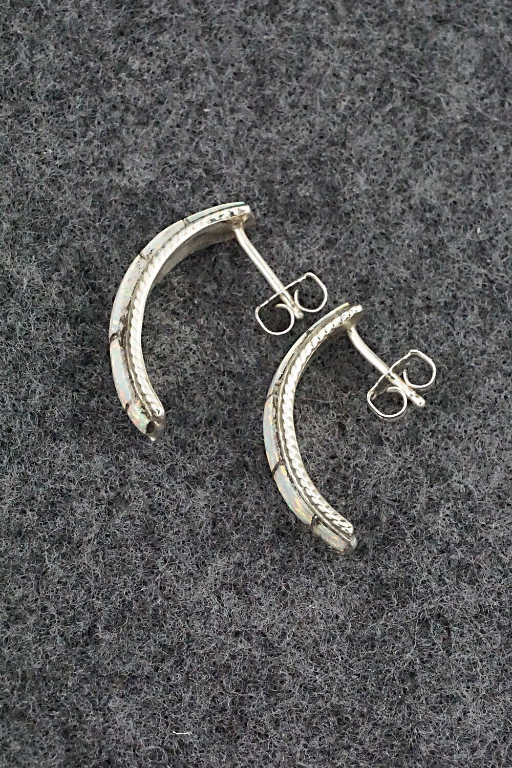 Opalite & Sterling Silver Earrings - Zenia Kylestewa