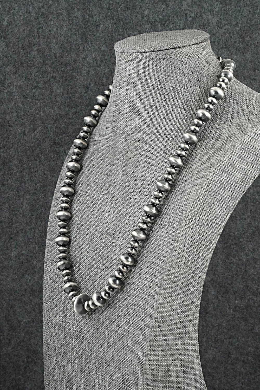 Sterling Silver Navajo Pearl Necklace 20" - Crystal Haley