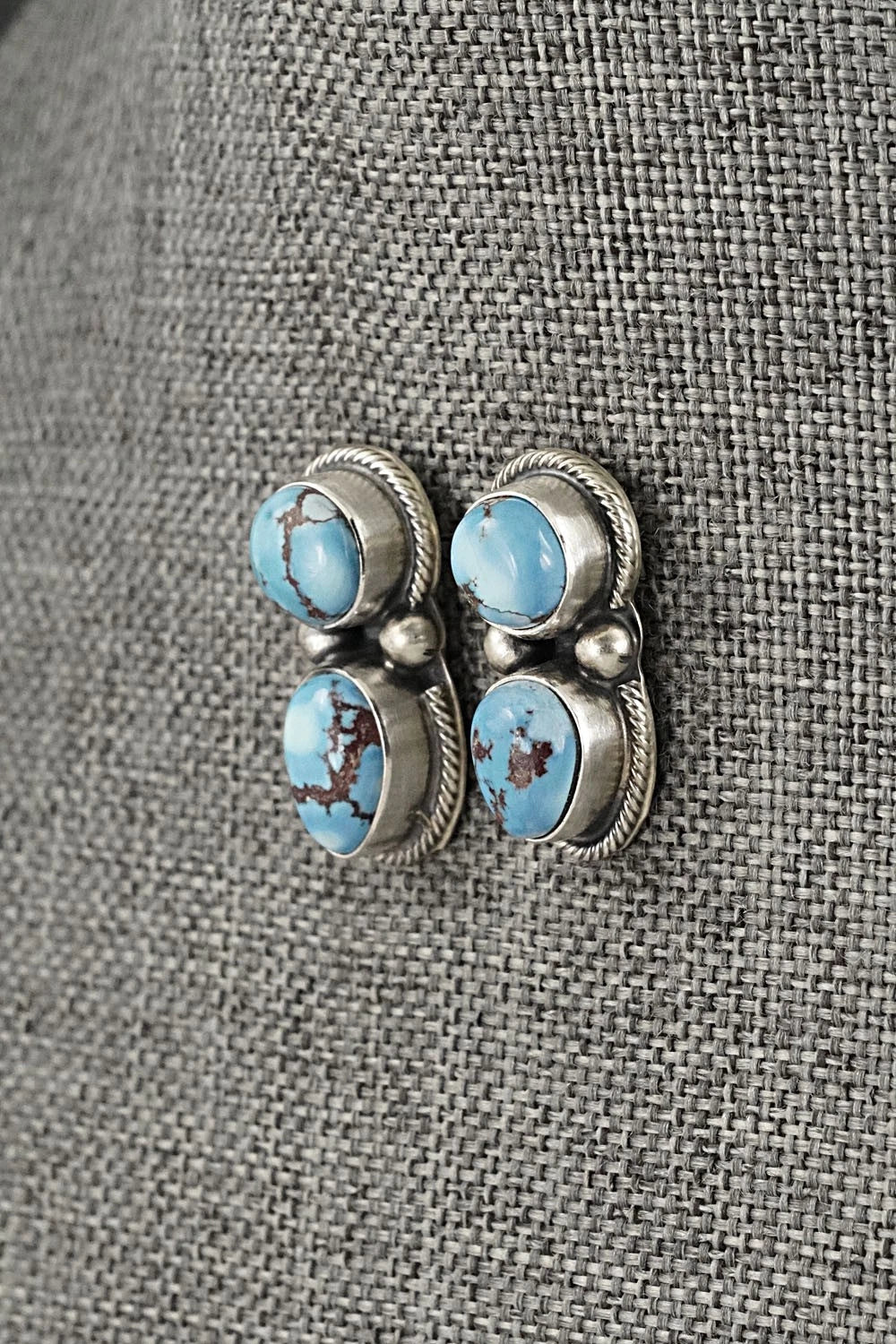 Turquoise & Sterling Silver Necklace and Earrings Set - Kathleen Livingston