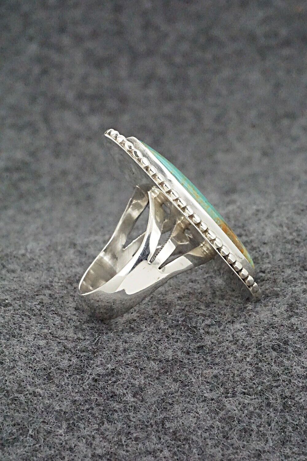 Turquoise & Sterling Silver Ring - Andrew Vandever - Size 7