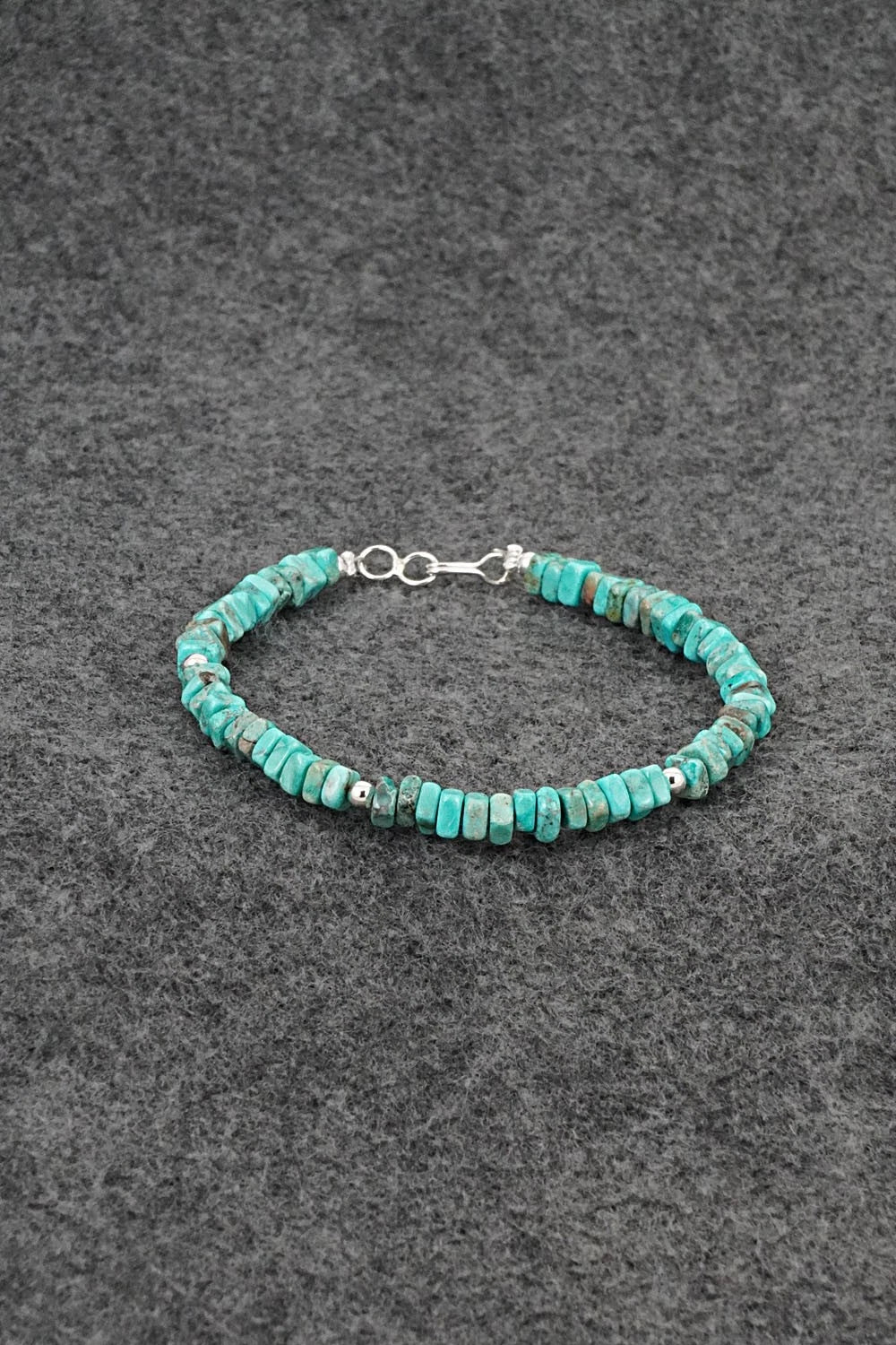 Turquoise & Sterling Silver Bracelet - Doreen Jake