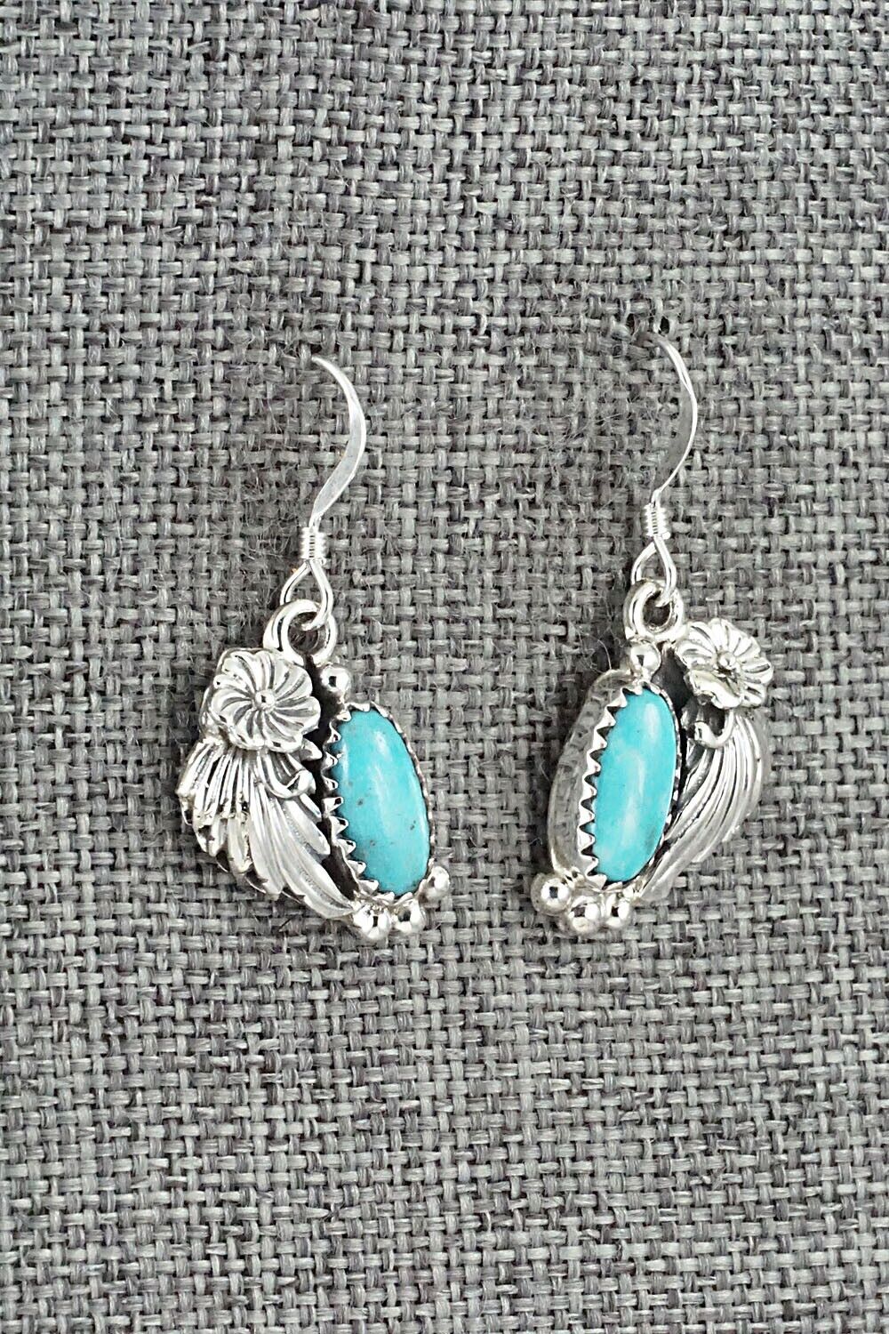 Turquoise and Sterling Silver Earrings - Andrew Vandever