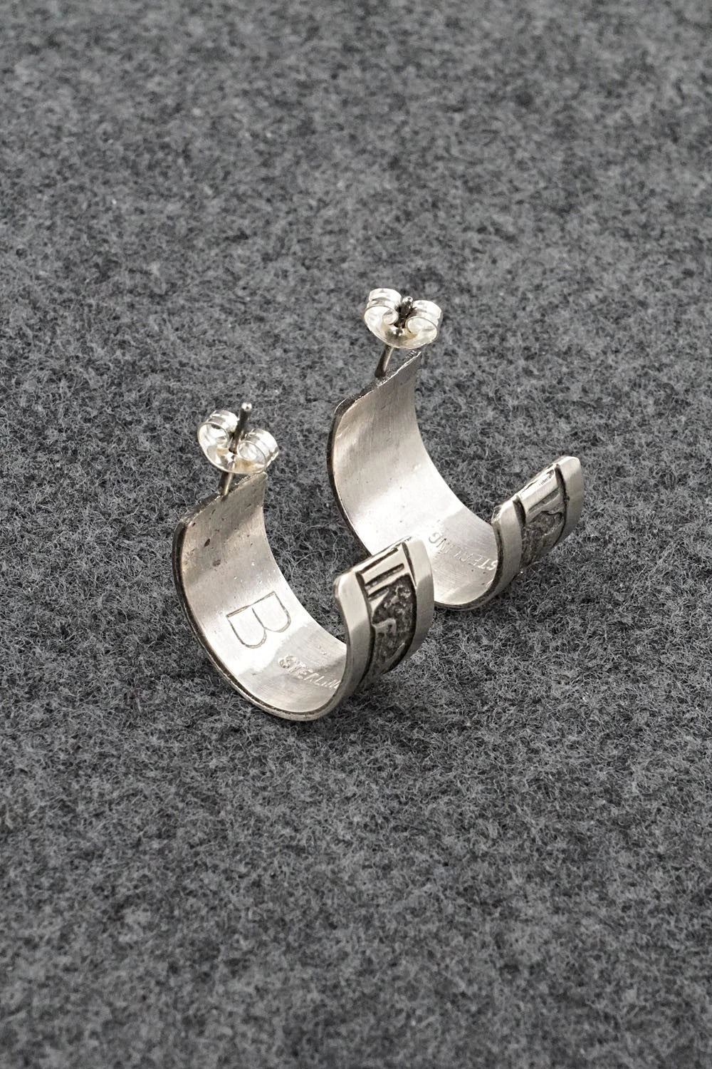 Sterling Silver Hoop Earrings - Elaine Becenti