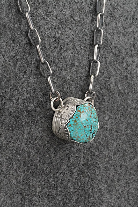 Turquoise & Sterling Silver Necklace - Paul Livingston
