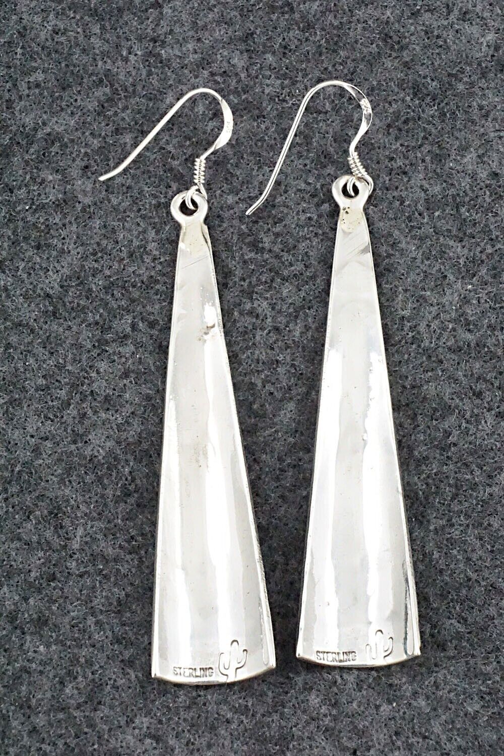 Turquoise, Coral & Sterling Silver Earrings - Jolene Yazzie