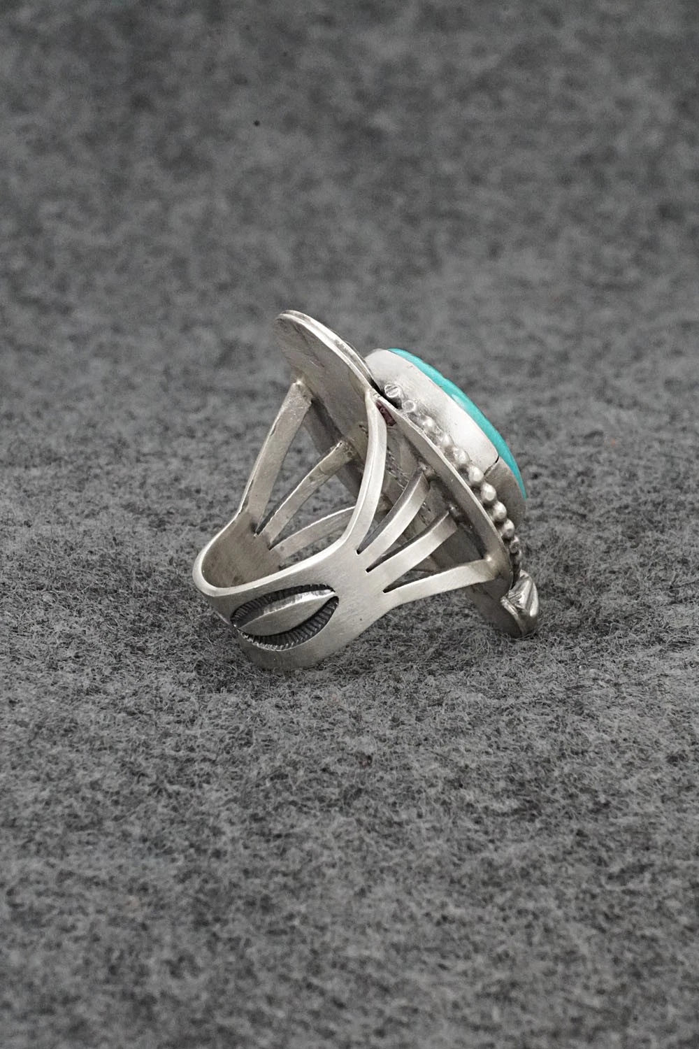 Turquoise & Sterling Silver Ring - Bobby Johnson - Size 6