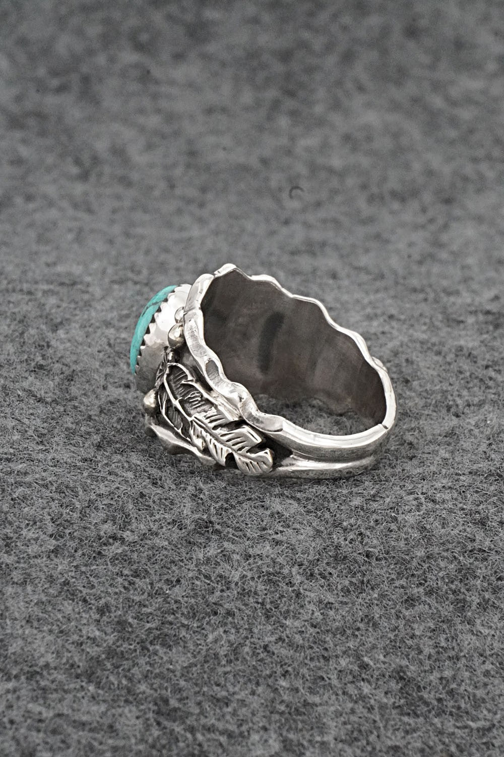 Turquoise & Sterling Silver Ring - Genevieve Francisco - Size 12