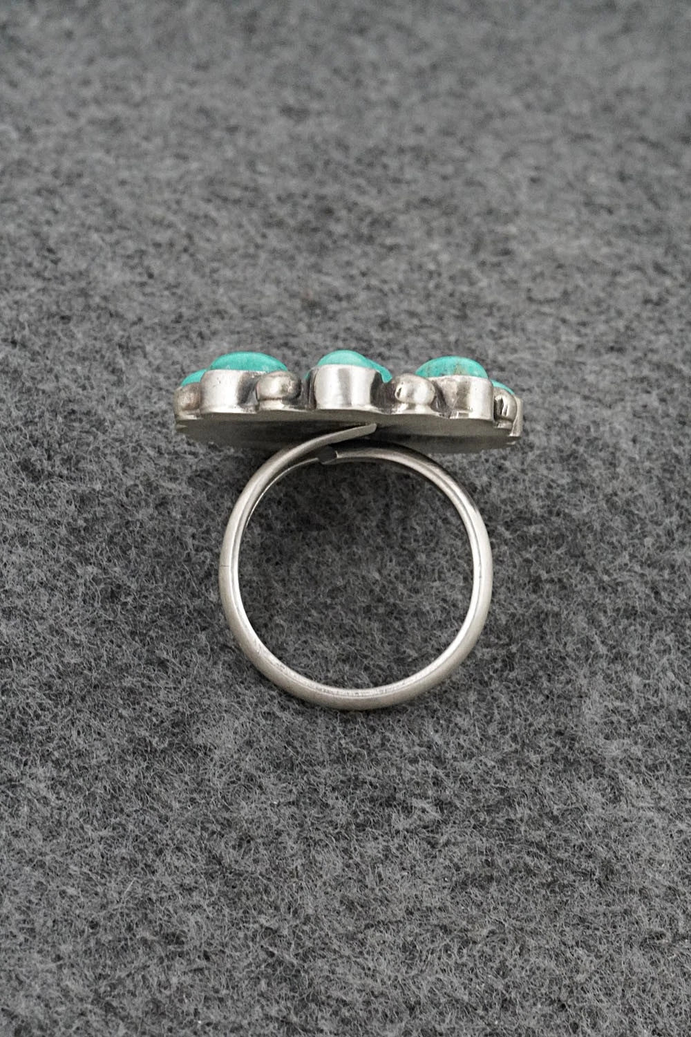 Turquoise & Sterling Silver Ring - Kathleen Livingston - Size Adjustable
