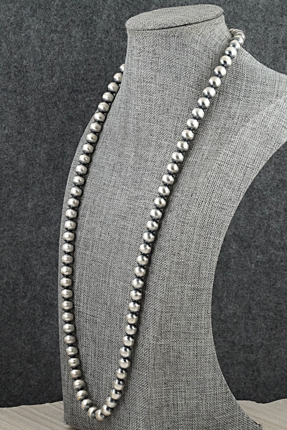 Sterling Silver Navajo Pearl Necklace 30" - Bryannen Halwood