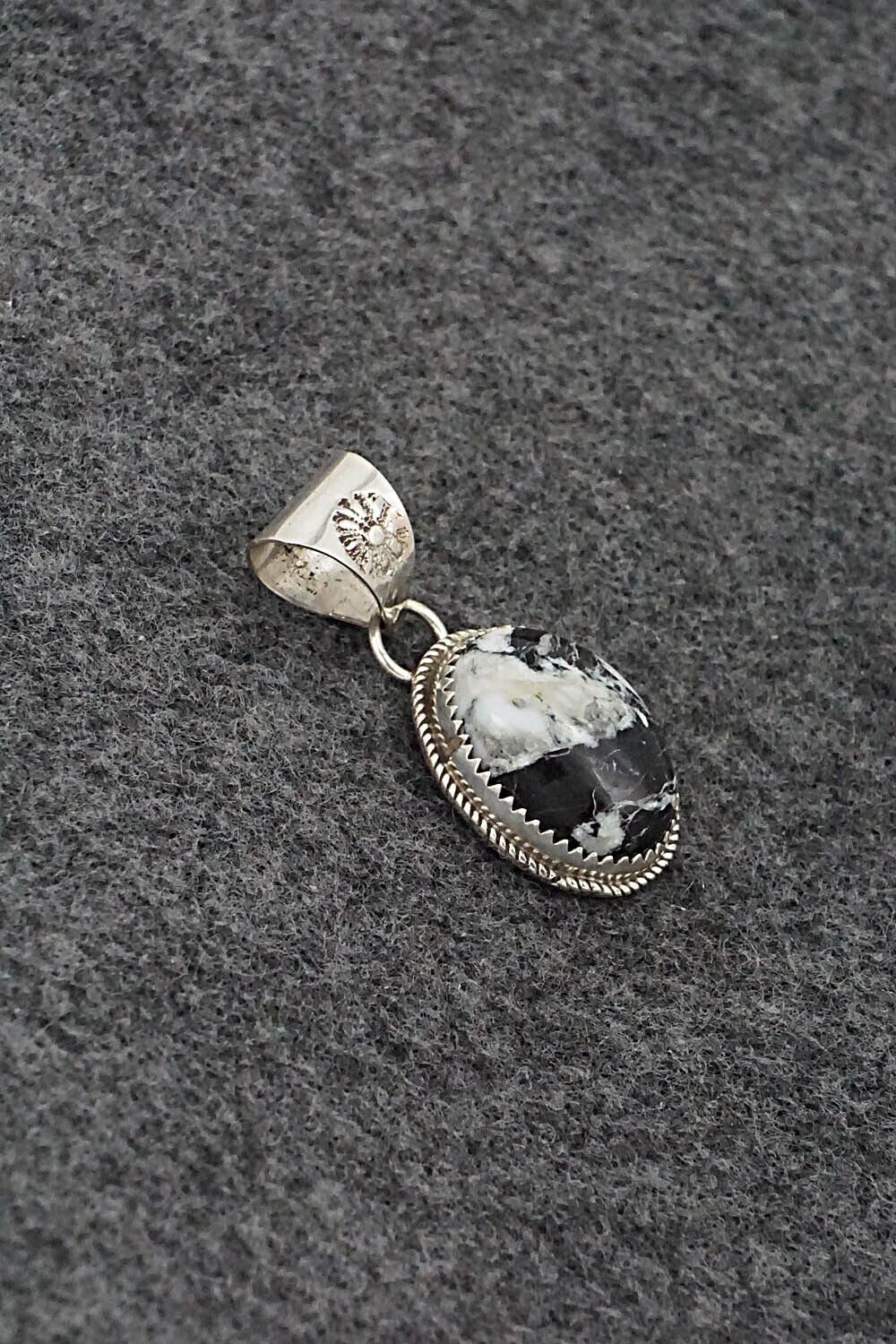 White Buffalo & Sterling Silver Pendant - Ernest Hawthorne
