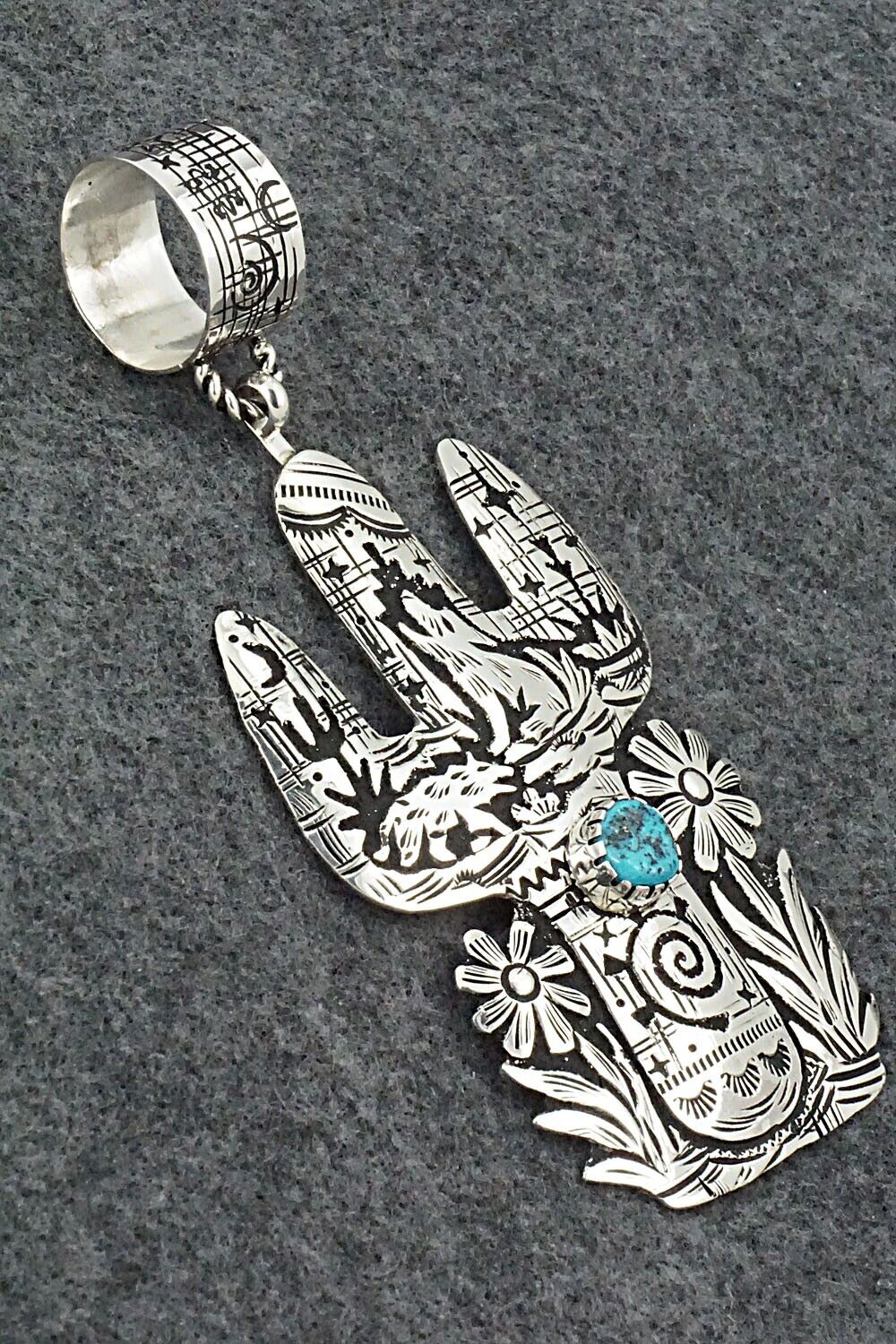 Turquoise & Sterling Silver Pendant - Richard Singer