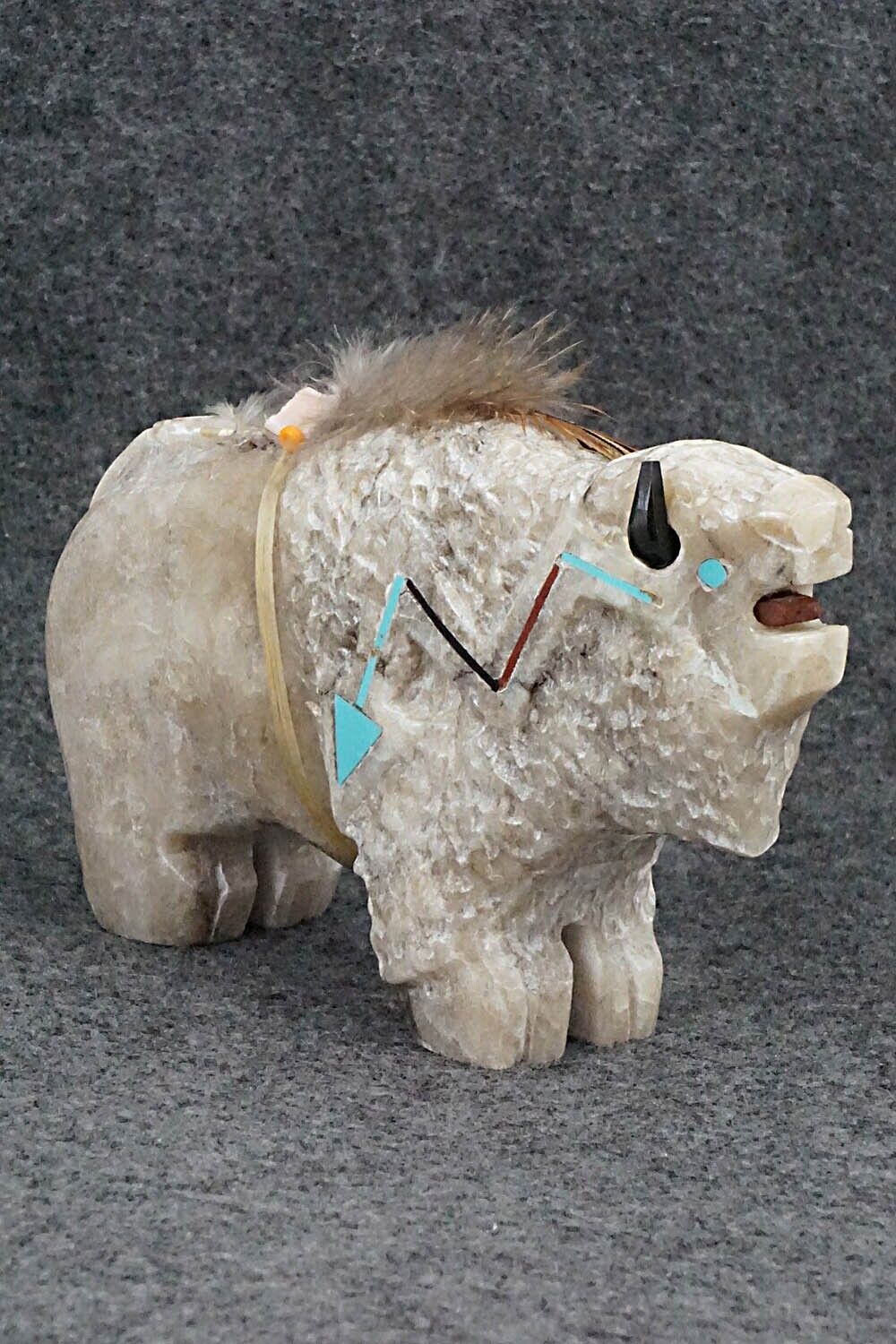Buffalo Navajo Fetish Carving - Ben Livingston