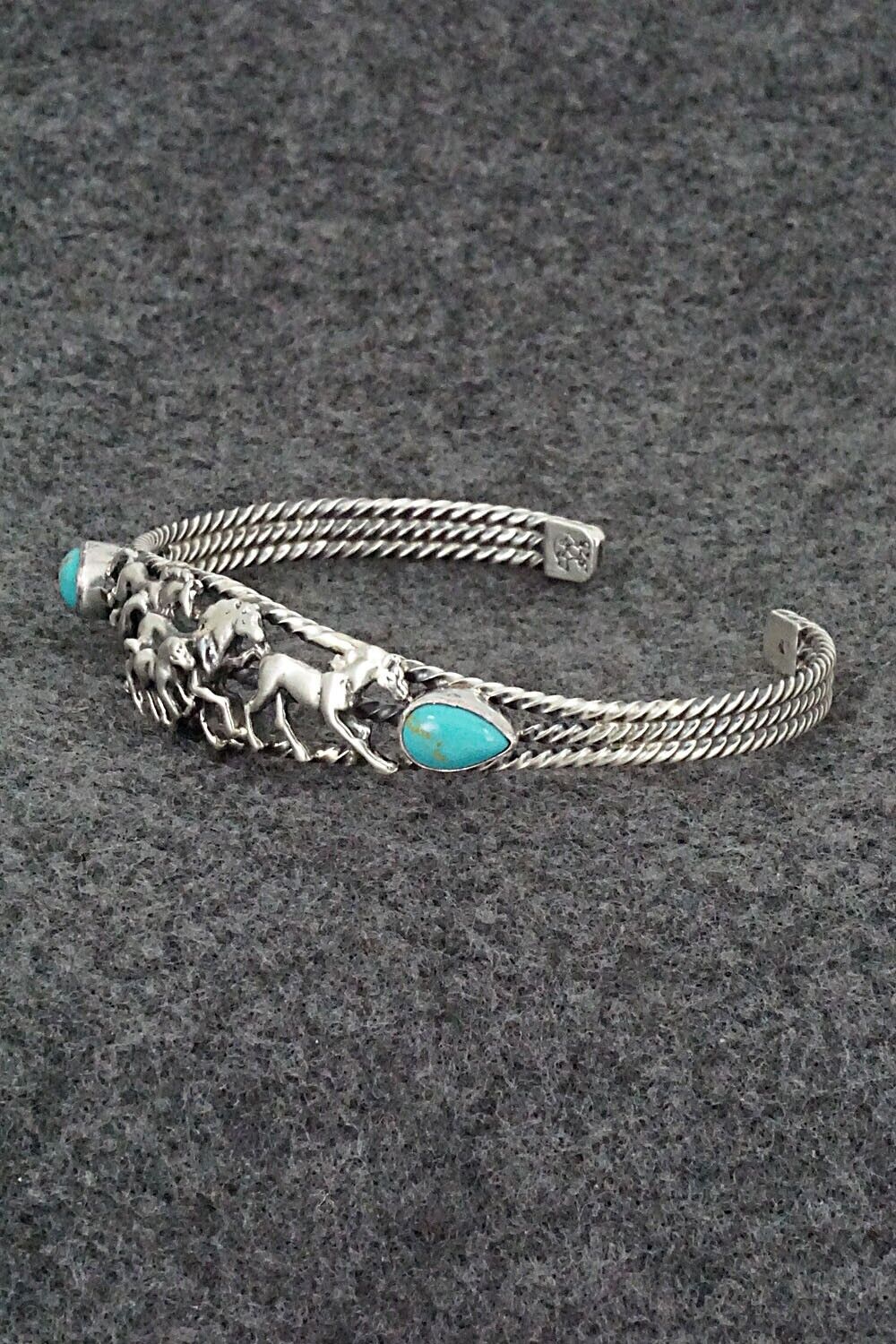 Turquoise & Sterling Silver Bracelet - Bobby Platero