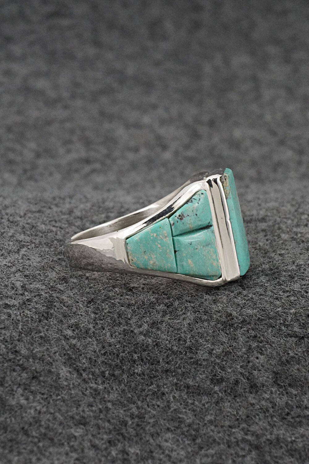Turquoise & Sterling Silver Ring - Bevis Tsadiasi - Size 11.5