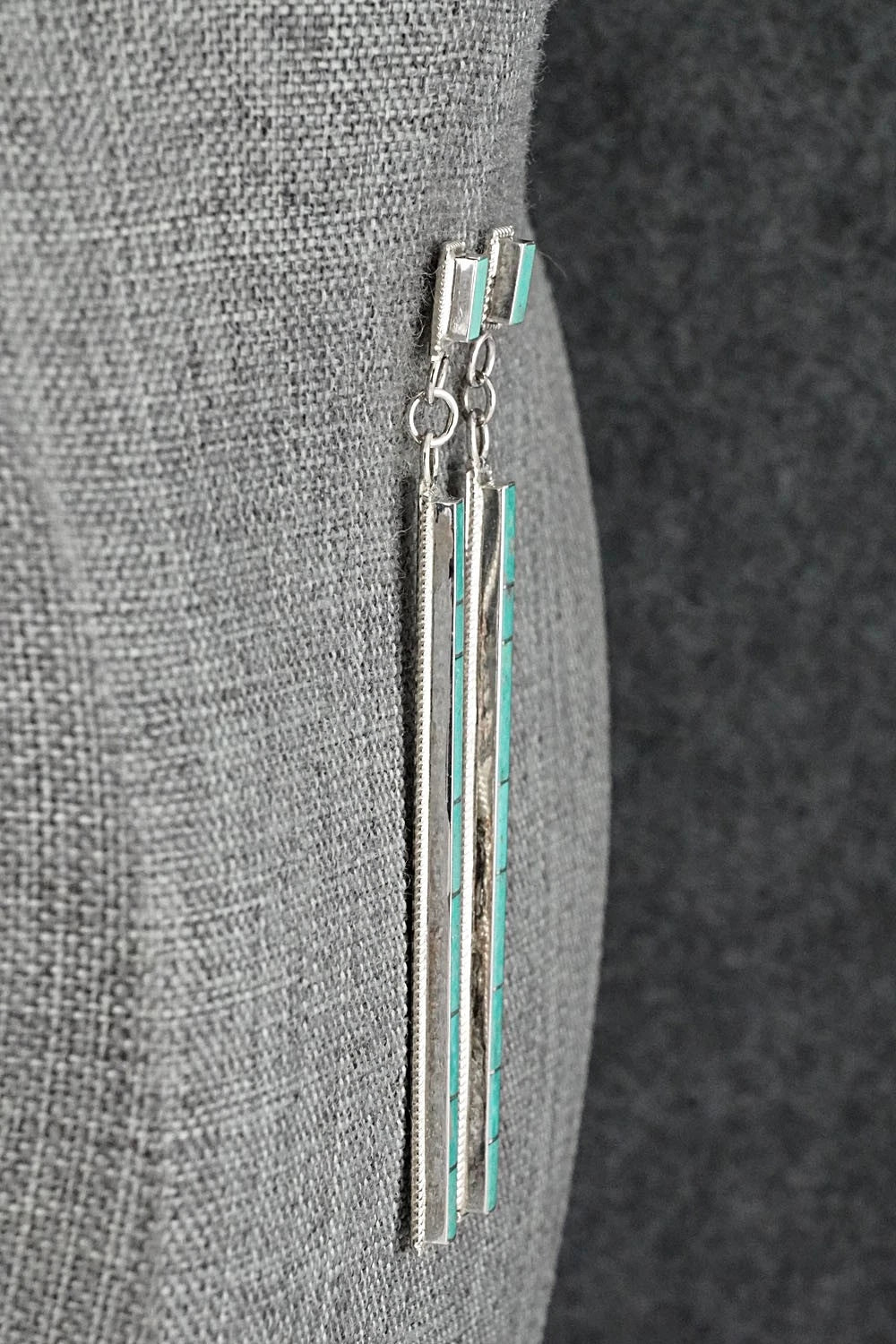 Turquoise & Sterling Silver Earrings - Ricky Booqua