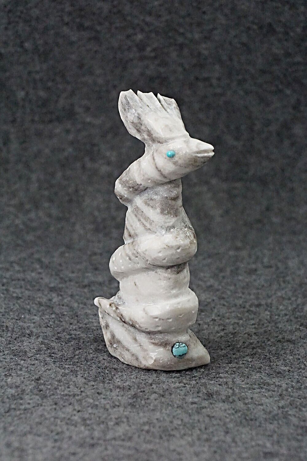 Kolowisi (Feathered Water Serpent) Zuni Fetish Carving - Vander Tsethlikai