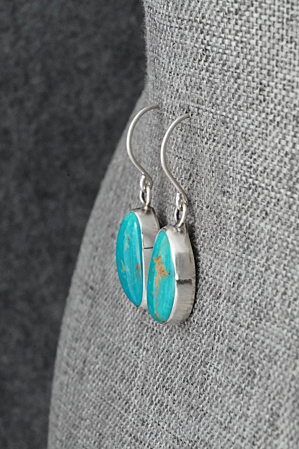 Turquoise & Sterling Silver Earrings - Rosemary Saunders