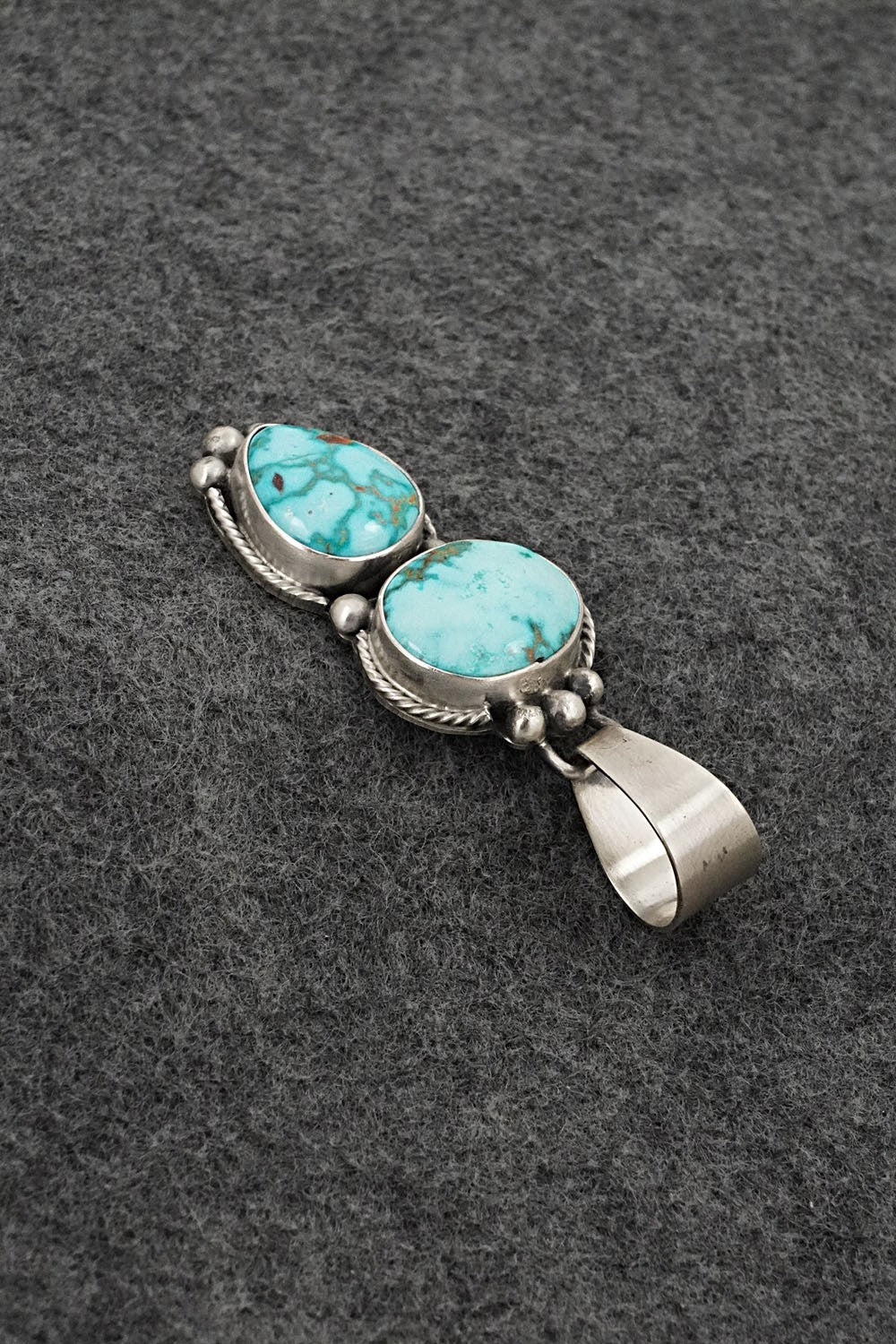 Turquoise & Sterling Silver Pendant - Bobby Johnson