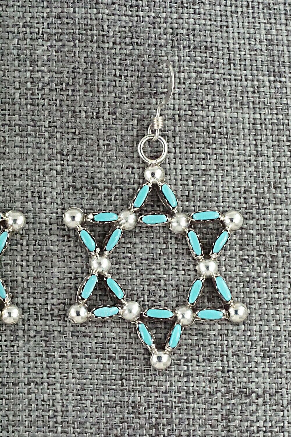 Turquoise & Sterling Silver Earrings - D. Ramancito