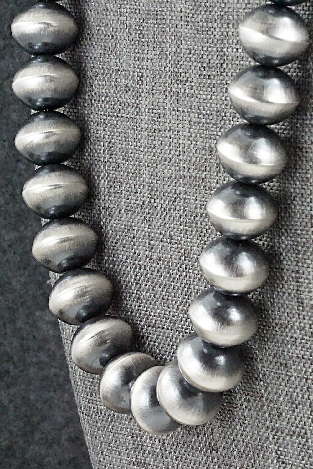 Sterling Silver Navajo Pearl Necklace 20" - Tonisha Haley