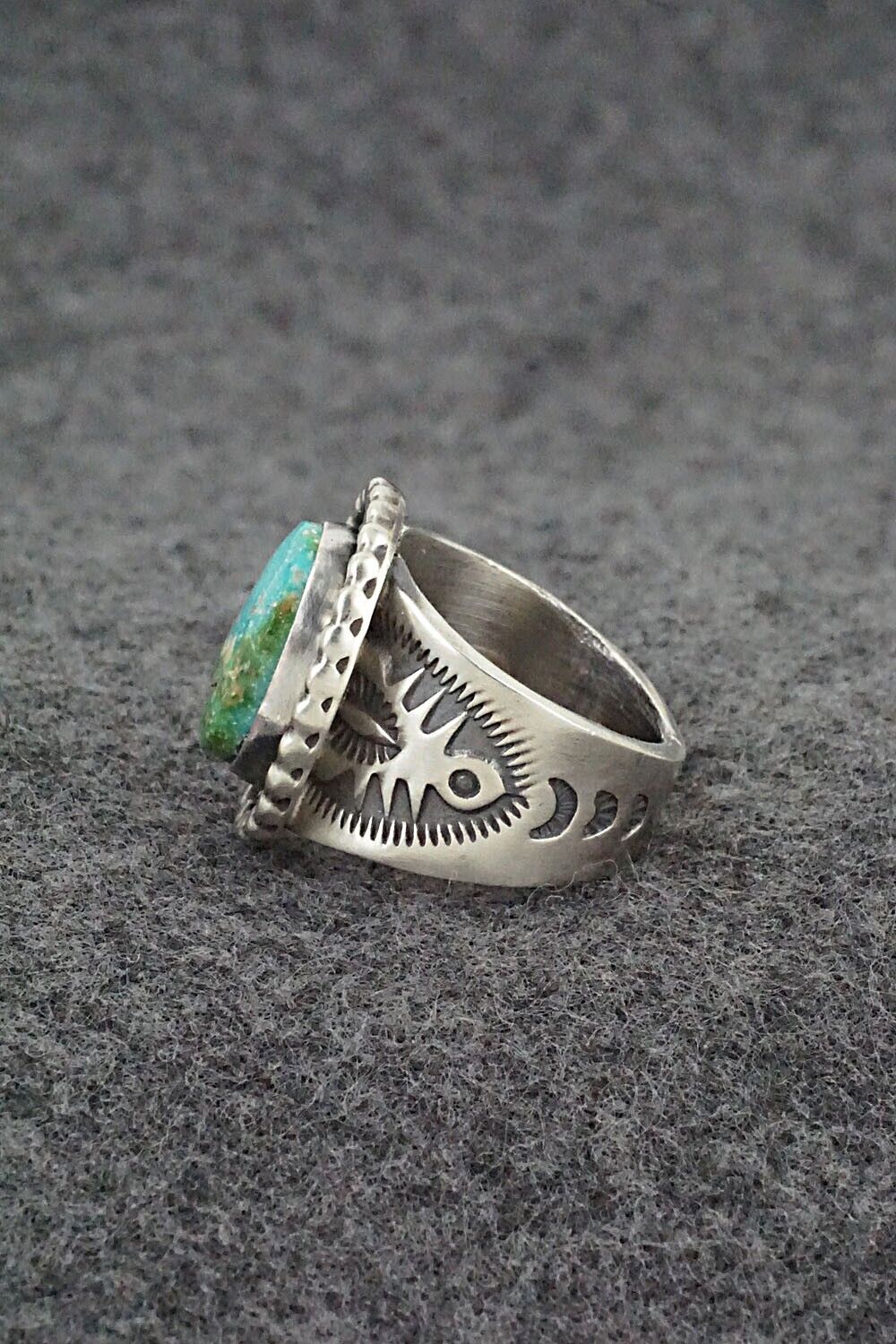 Turquoise & Sterling Silver Ring - Samuel Yellowhair - Size 5.5