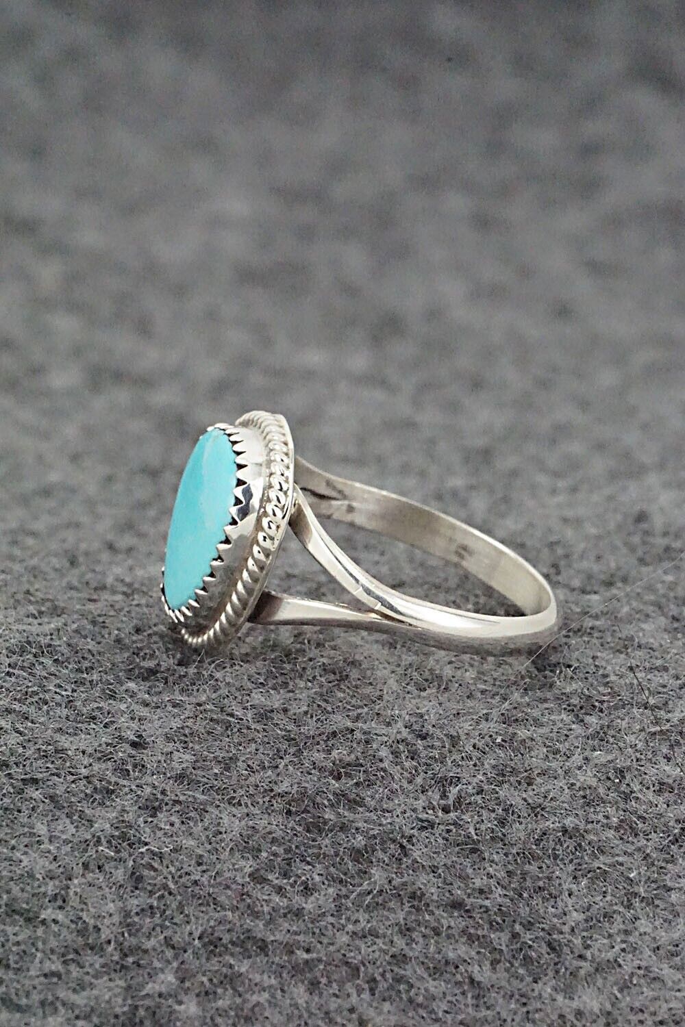 Turquoise & Sterling Silver Ring - Robert Martinez - Size 8.75