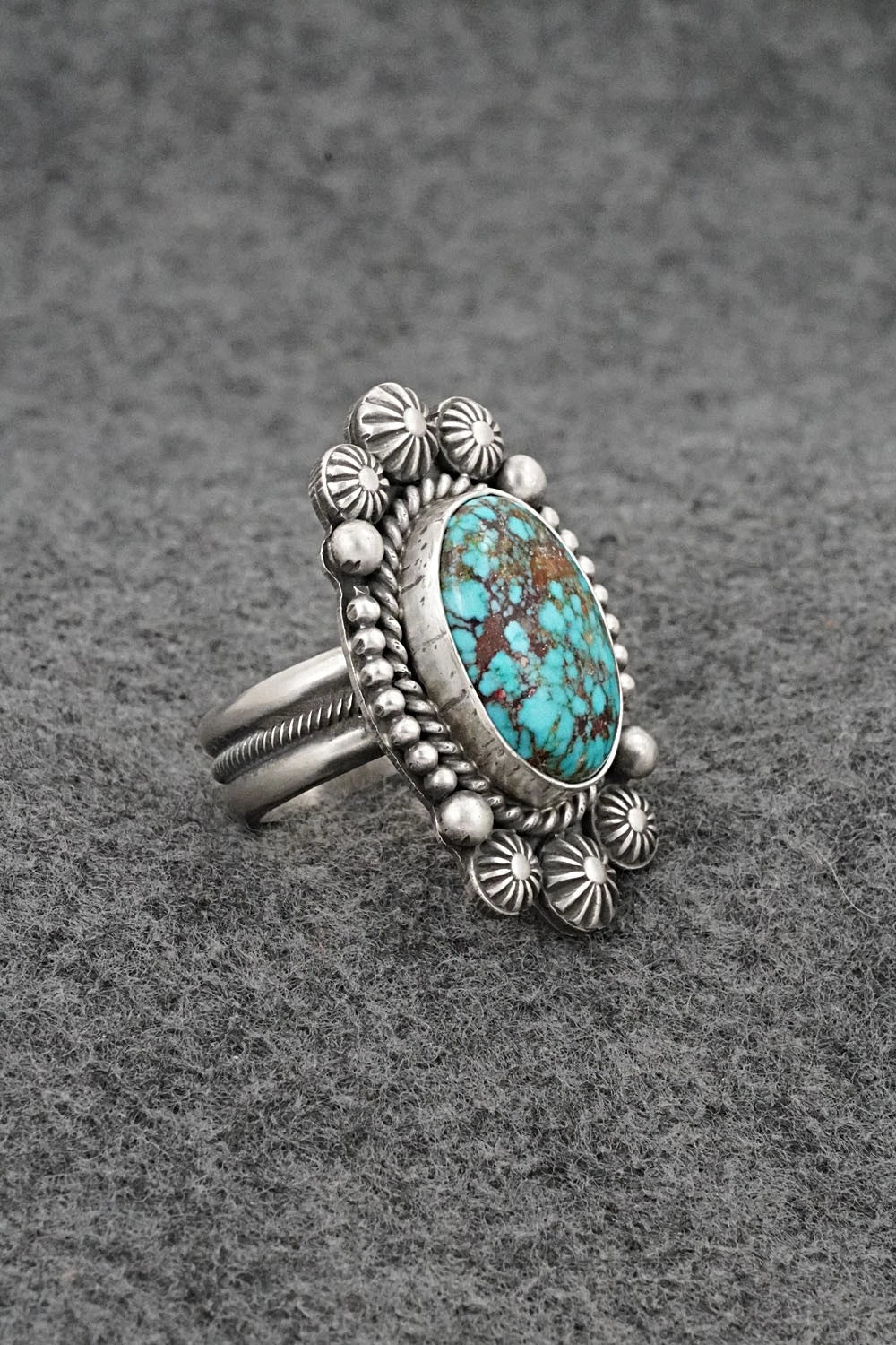 Turquoise & Sterling Silver Ring - Michael Calladitto - Size 9