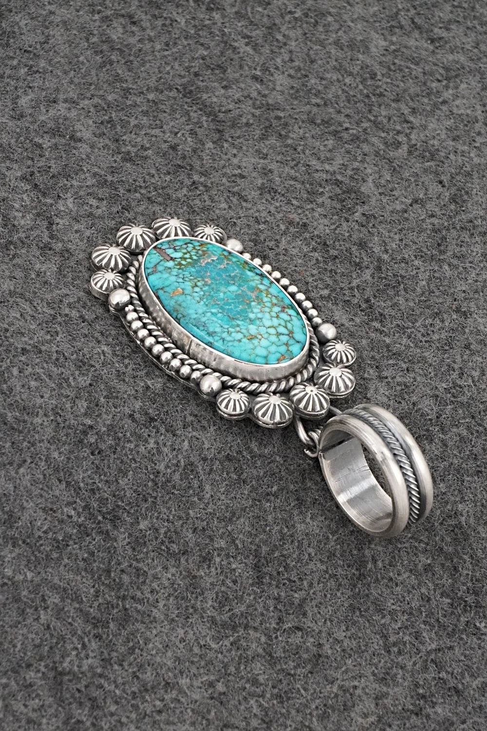 Turquoise & Sterling Silver Pendant - Michael Calladitto