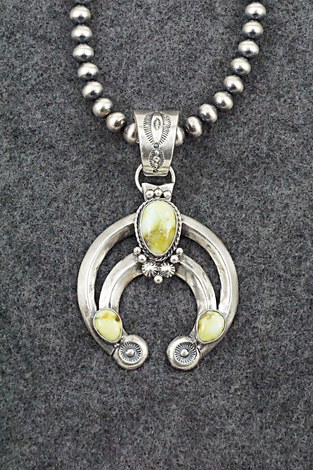 Variscite & Sterling Silver Necklace - Samuel Yellowhair