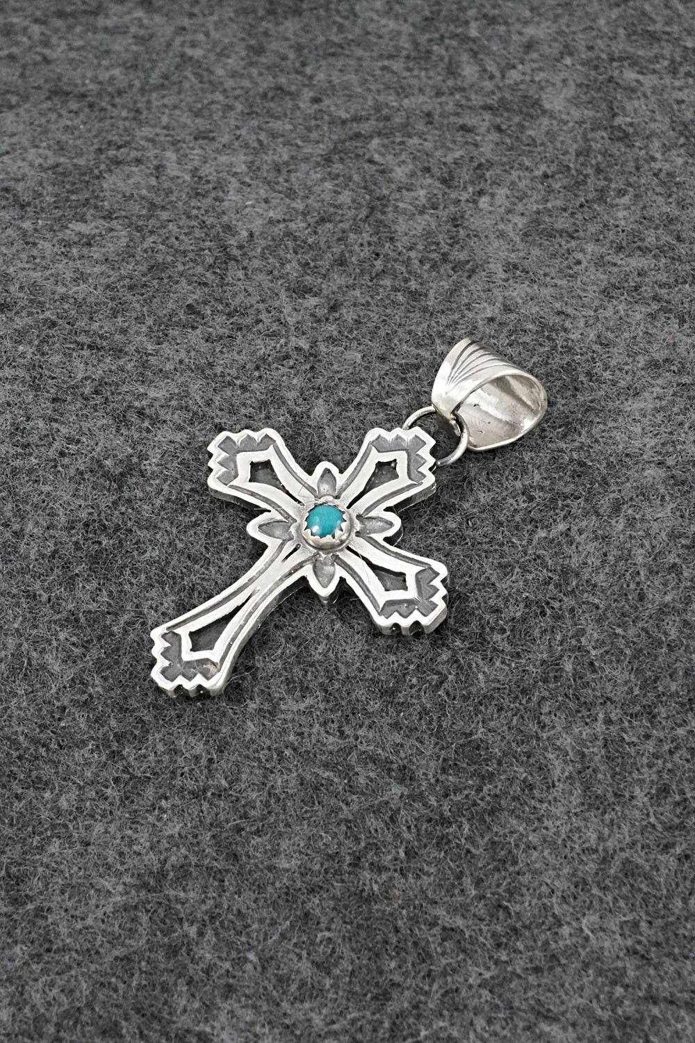 Turquoise & Sterling Silver Pendant - Robertson Martinez