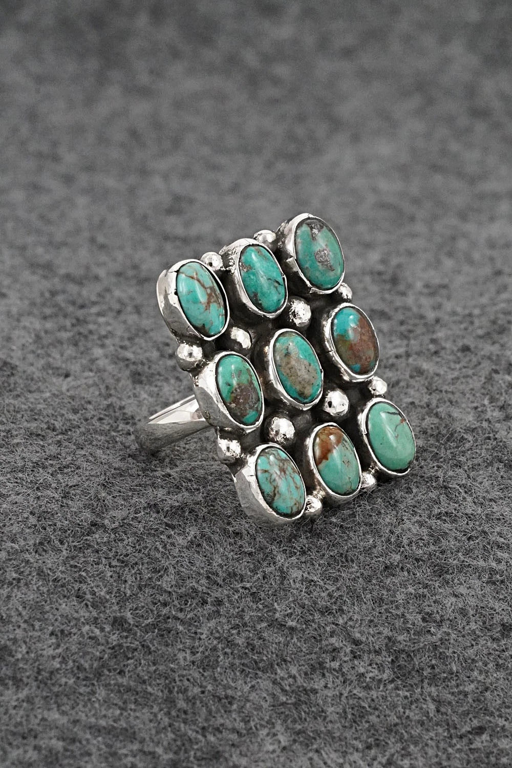 Turquoise & Sterling Silver Ring - Priscilla Reeder - Size 8
