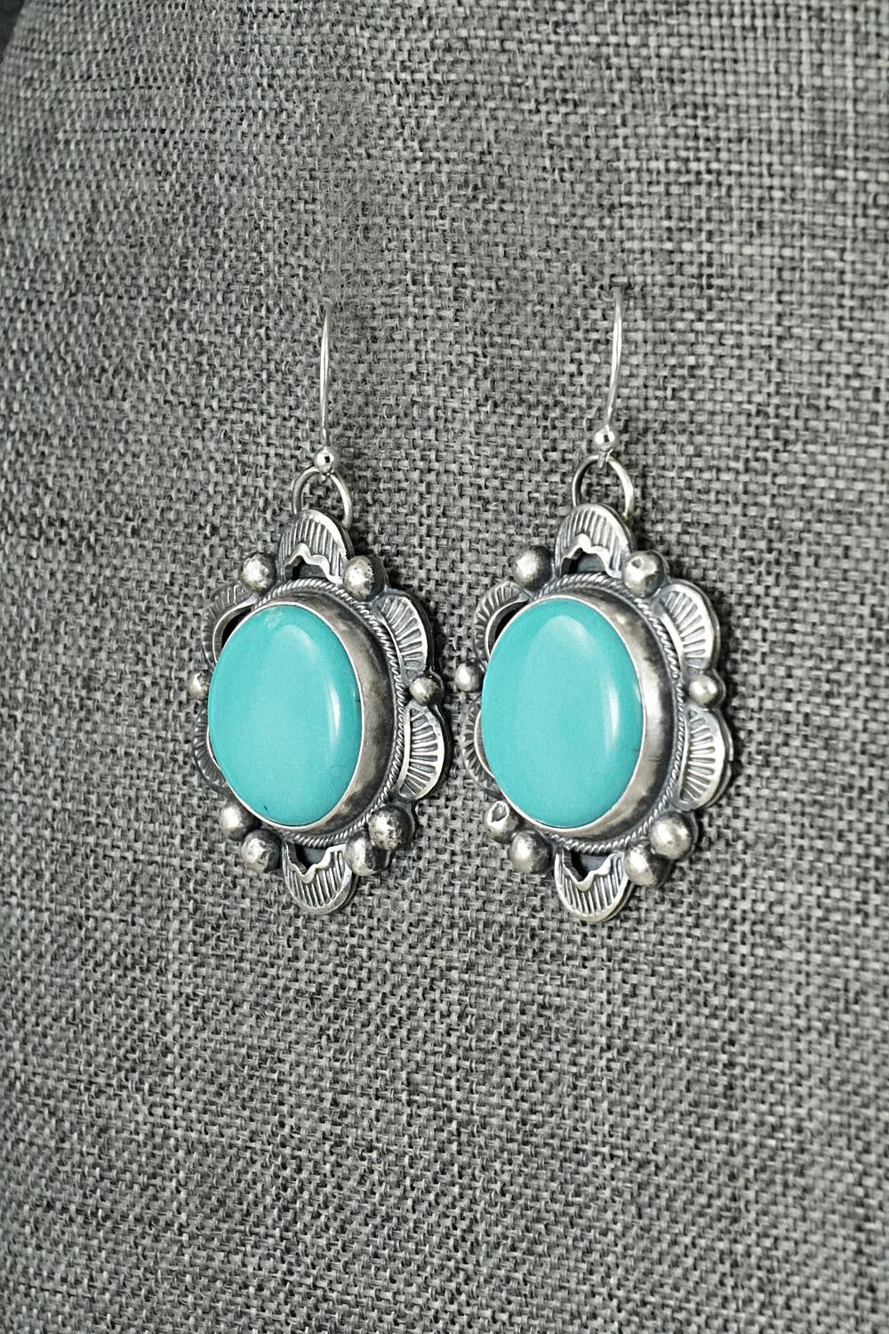 Turquoise & Sterling Silver Earrings - Jackson Hoskie