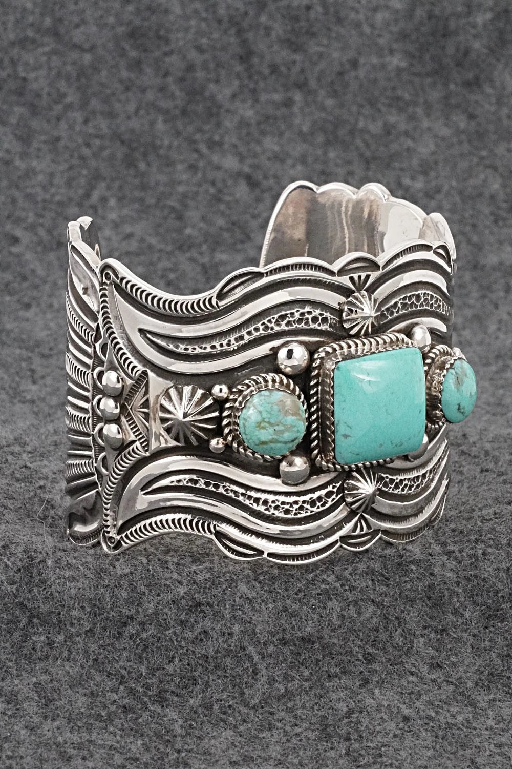Turquoise & Sterling Silver Bracelet - Roland Dixson
