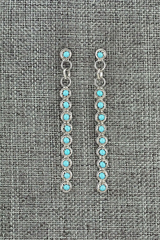 Turquoise & Sterling Silver Earrings - Henrietta Quetawki
