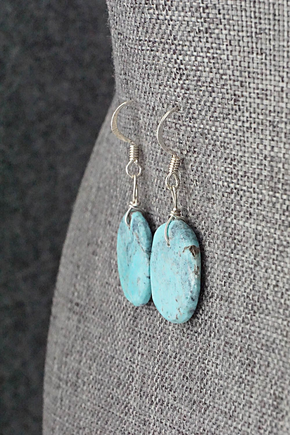 Turquoise & Sterling Silver Earrings - Joe Garcia