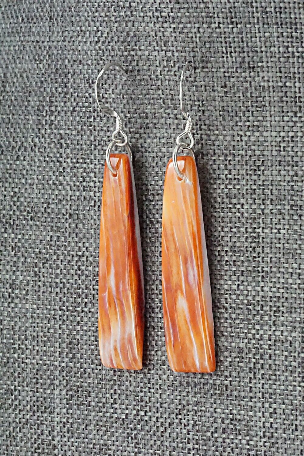 Spiny Oyster & Sterling Silver Earrings - Jesus Espino