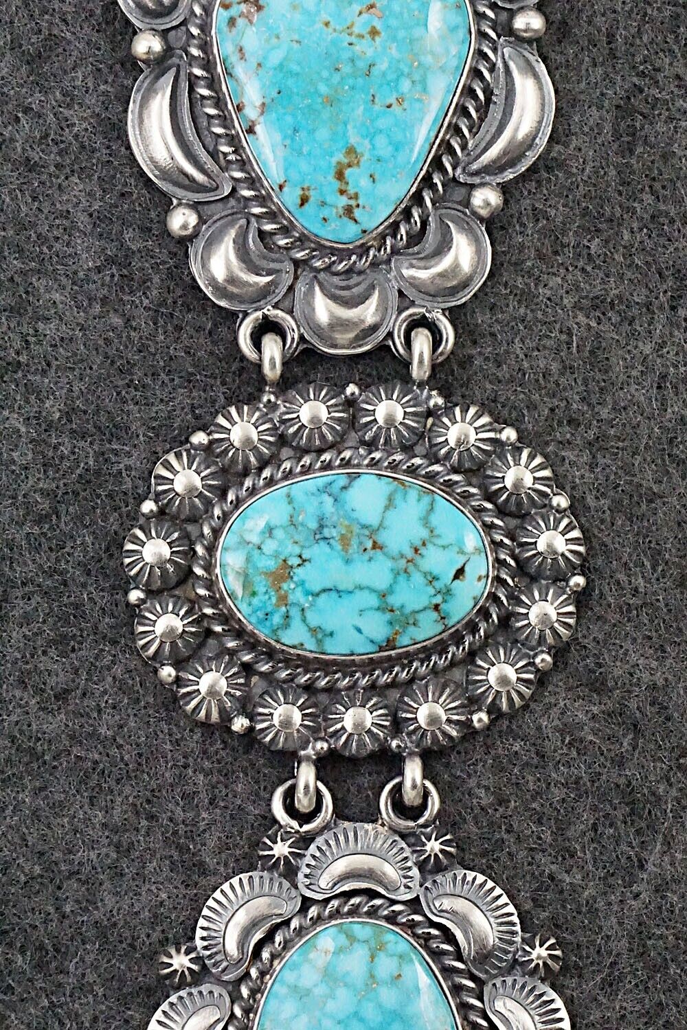 Turquoise & Sterling Silver Pendant - Raymond Delgarito