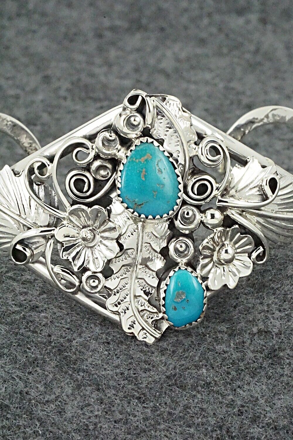 Turquoise & Sterling Silver Bracelet - Harry Yazzie