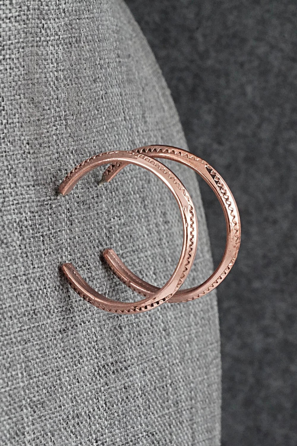 Copper Hoop Earrings - Elaine Tahe