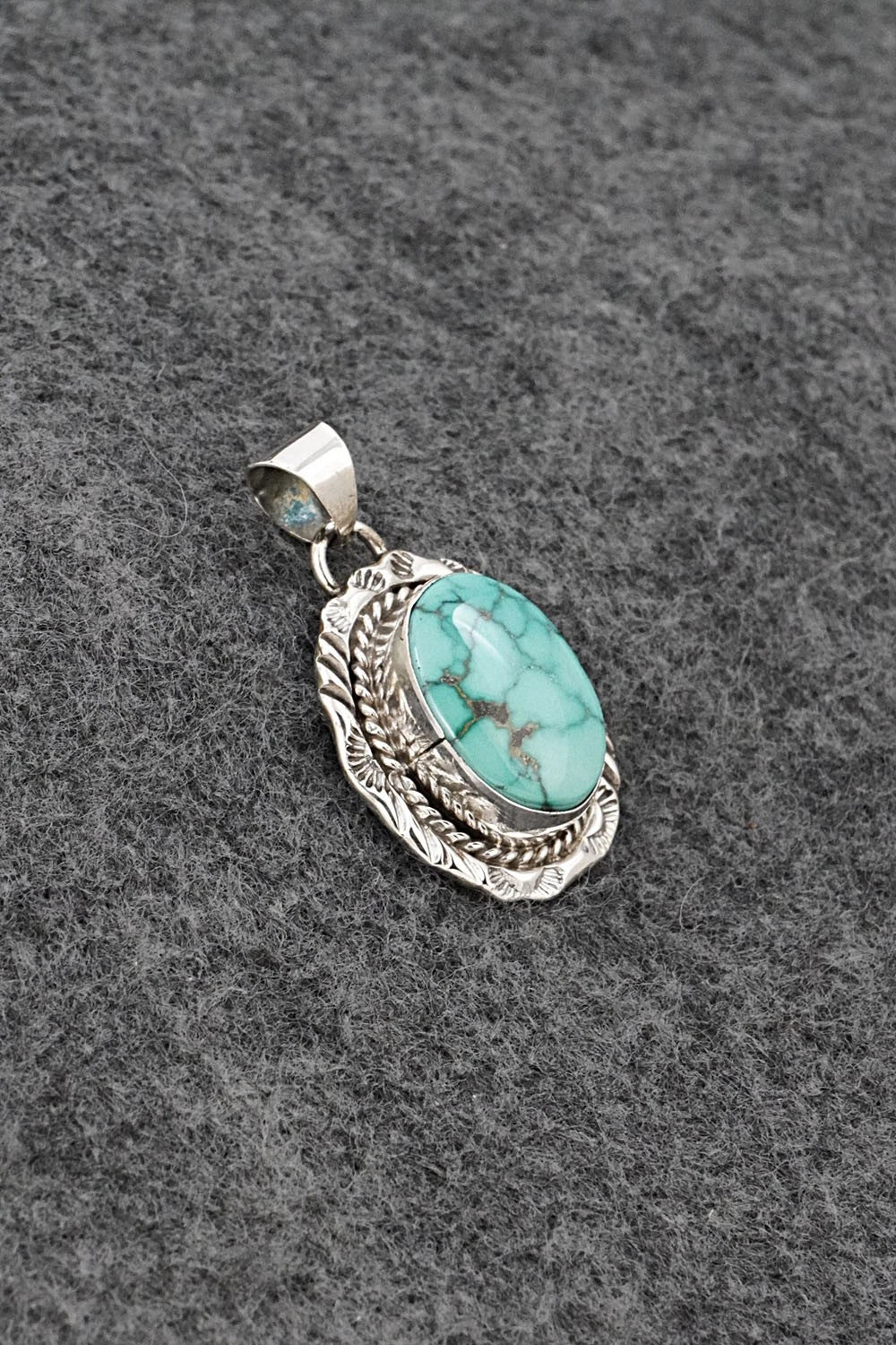Turquoise and Sterling Silver Pendant - Gene Martinez