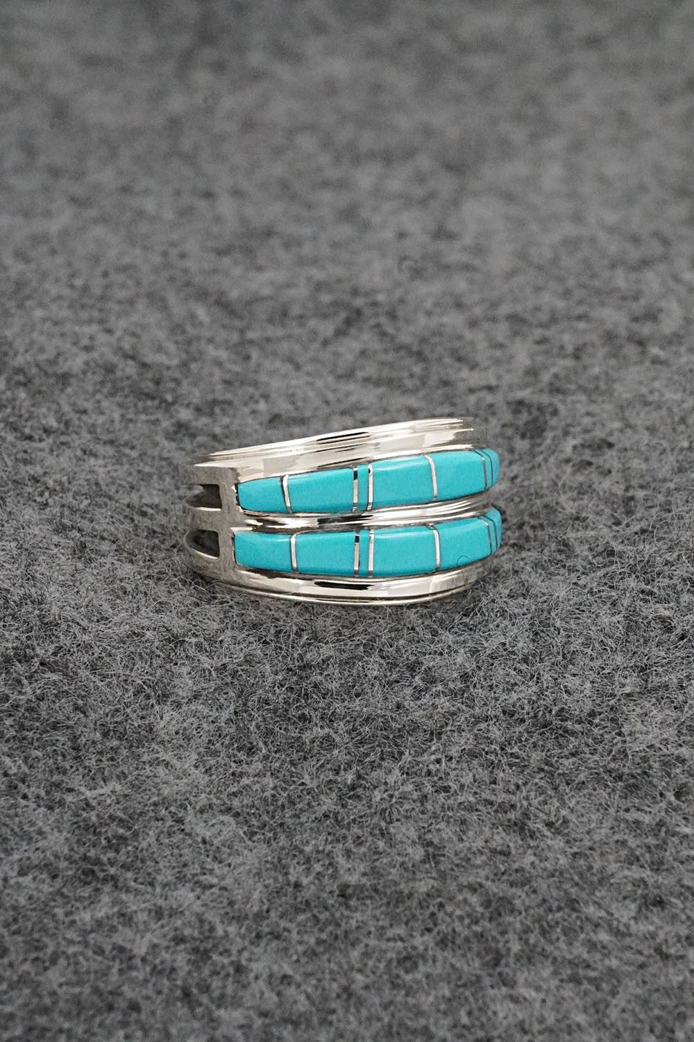 Turquoise & Sterling Silver Ring - Wilbert Muskett Jr. - Size 7.25
